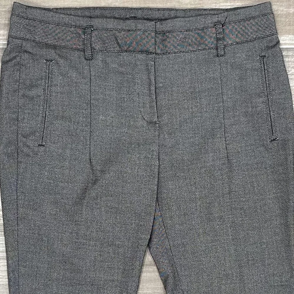 Zara Basic Tapered Ankle Skinny Slim Fit Trousers in Gray Women’s Size 8